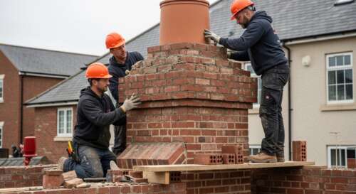 brick chimney reconstruction